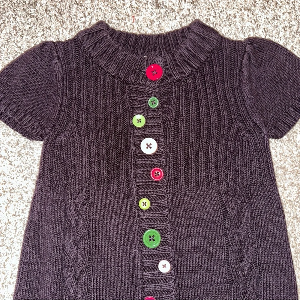 Charming Gymboree sweater dress with buttons size 7 cable knit